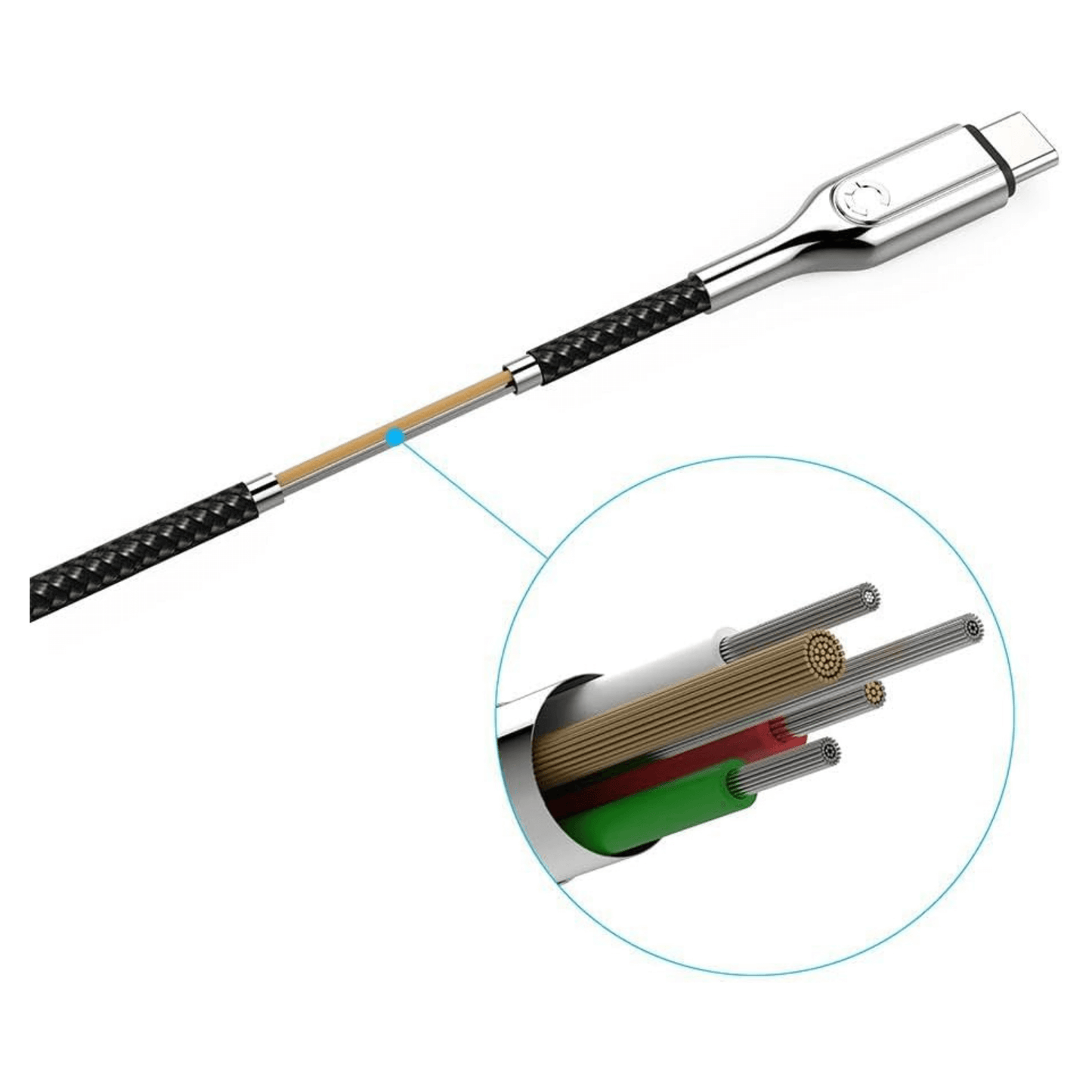 Cygnett Armoured USB-C to USB-C 2.0 Braided Charging Cable 2M w
