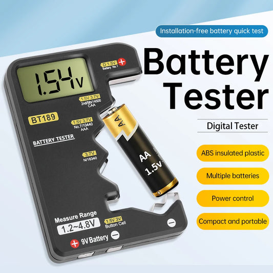 BT189 Ultra-small Battery Tester 9V AAAAA Button Cell Universal