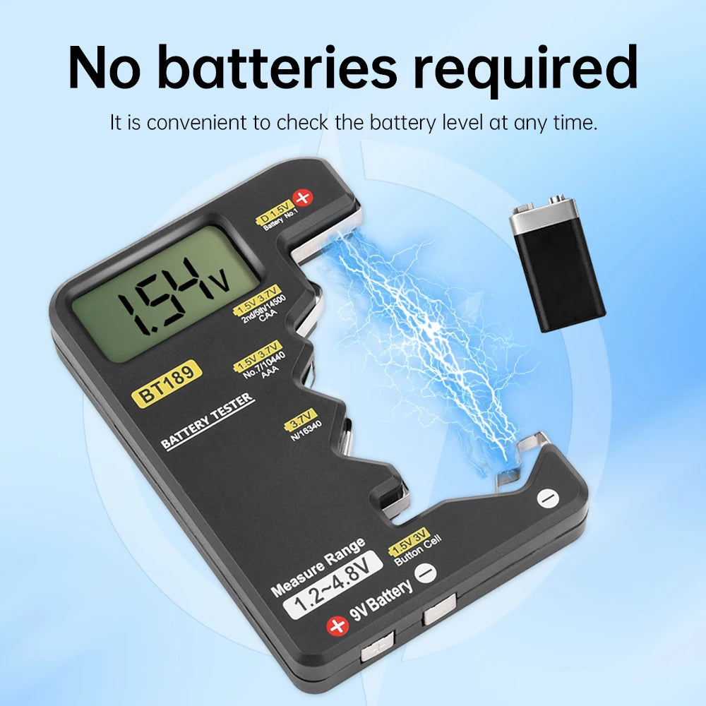 BT189 Ultra-small Battery Tester 9V AAAAA Button Cell Universal